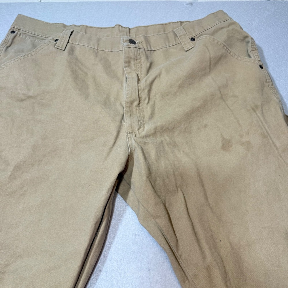 Wrangler‎ Carpenter Pants Khaki Tan Relaxed Fit Mens Size 40x32 Cotton